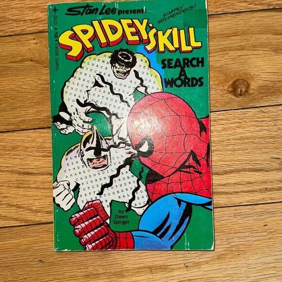 Stan Lee Presents Spidey-Skill Search-A-Words VTG 1970s Marvel Comics crossword - Picture 1 of 8